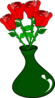 Vase Of Roses Clip Art